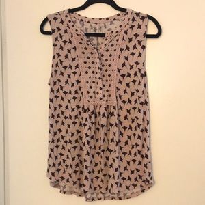 Loft sleeveless print top